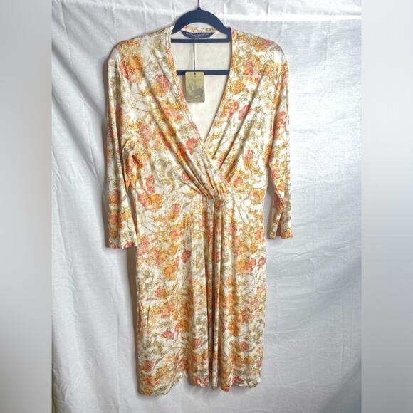 PERUVIAN CONNECTION PERSEPHONE DRESS SIZE large new with tags long sleeve jersey - Picture 2 of 5